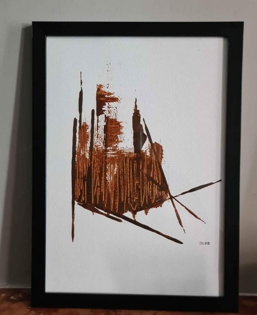Uniek ingelijst schilderij 21×29,7cm, Ophalen