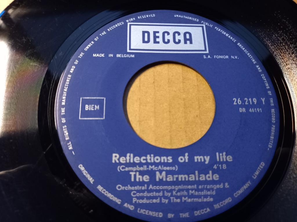 The Marmalade ‎– Reflections Of My Life /Rollin' My Thing '7, Ophalen of Verzenden, Zo goed als nieuw, Pop
