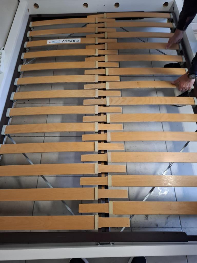 Verstelbare lattenbodem Merflex, 140 cm, Enlèvement, Utilisé, Sommier