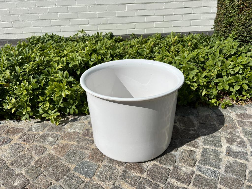 Pot de fleurs 40 cm blanc, Jardin & Terrasse, Pots de fleurs, Enlèvement