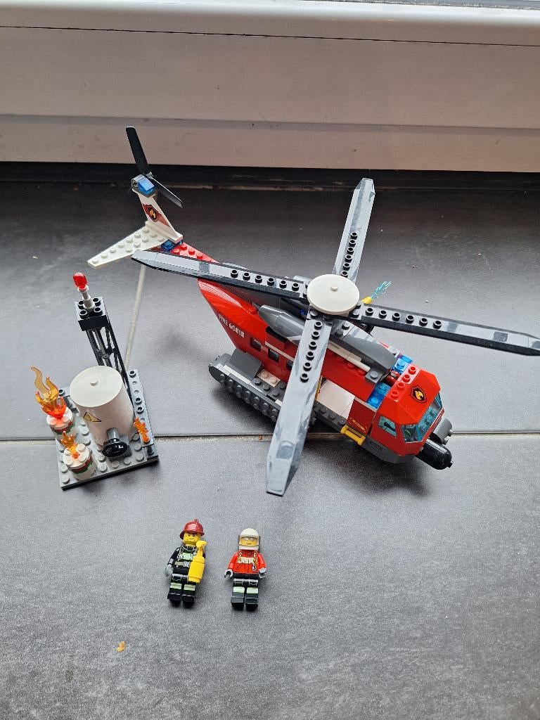 LEGO 60010 - Fire Helicopter, Ophalen of Verzenden, Zo goed als nieuw, Complete set, Lego