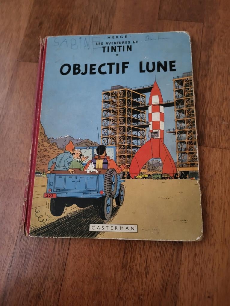 Kuifje Tintin Objectif Lune eerste druk B8, Ophalen of Verzenden