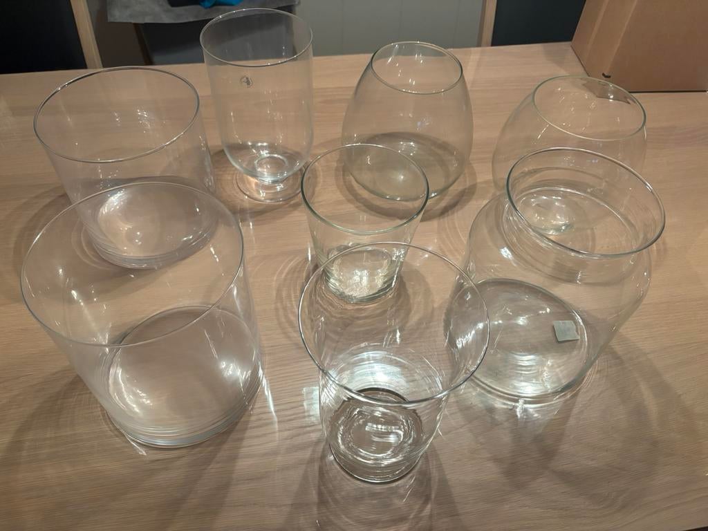 8 glazen bokalen, Enlèvement ou Envoi