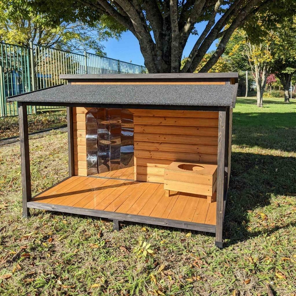 Niche XXL avec terrasse couvert niche xxl abri chien cabane, Envoi, Neuf