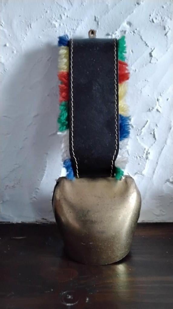 Koperen bel met clip om op te hangen of op te hangen, Ophalen of Verzenden