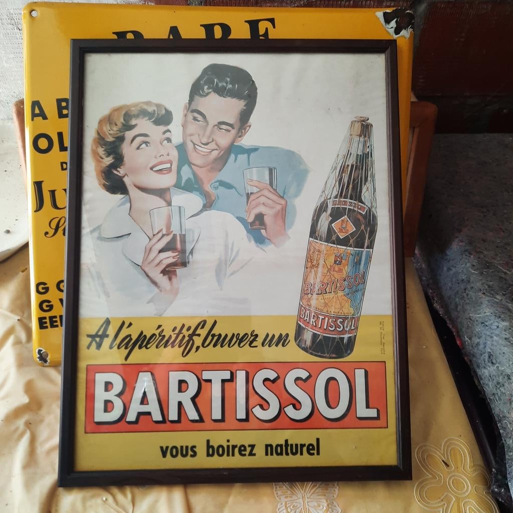 Aperitief reclamebord 31,5 x 41,5, Ophalen of Verzenden, Gebruikt, Reclamebord