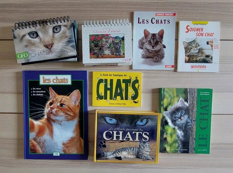 6 livres et 2 calendriers perpétuels sur les chats, Enlèvement ou Envoi, Comme neuf, Chats