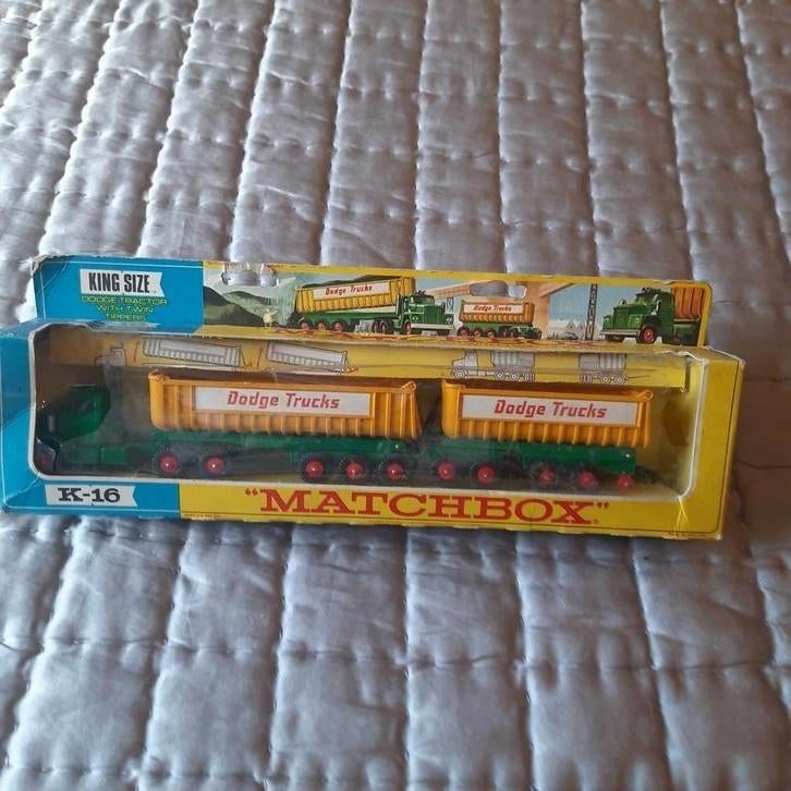 MATCHBOX KING SIZE K16 UK:DODGE TRACTOR +TWIN TIPPERS*NEW*, Ophalen, Nieuw, Bus of Vrachtwagen, Matchbox
