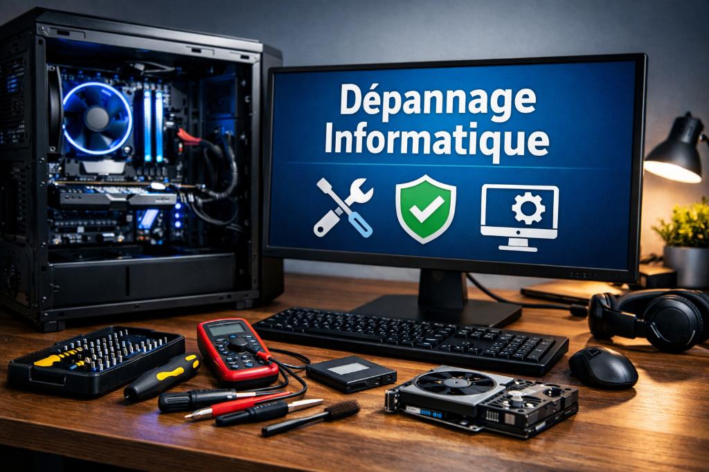 Dépannage informatique & montage PC, Computers en Software, Desktop Pc's, Zo goed als nieuw, HDD, SSD, Met videokaart, Met monitor