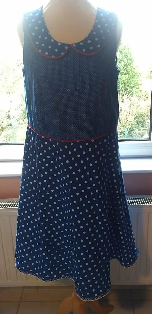 retro kleed blauw, Kleding | Dames, Jurken, Ophalen of Verzenden, Blauw