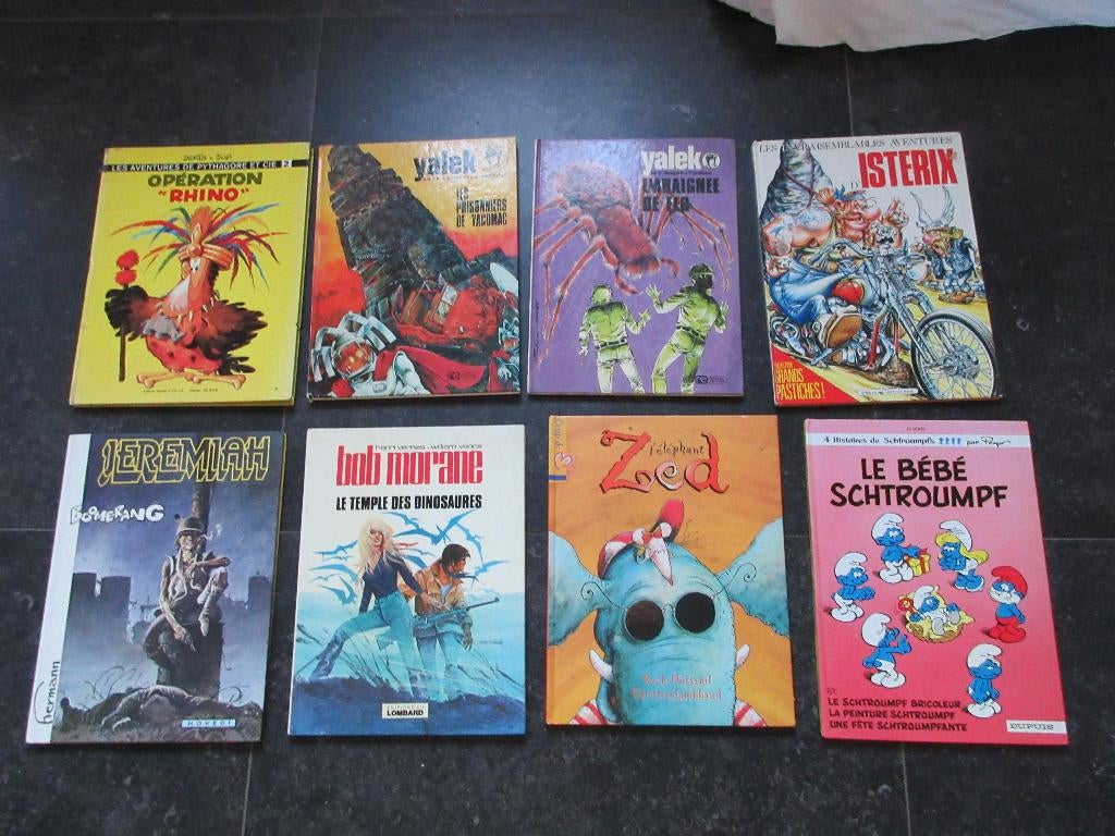 BD Derib+Job Yalek Isterix Jeremiah Bob Morane Schroumpf etc, Enlèvement