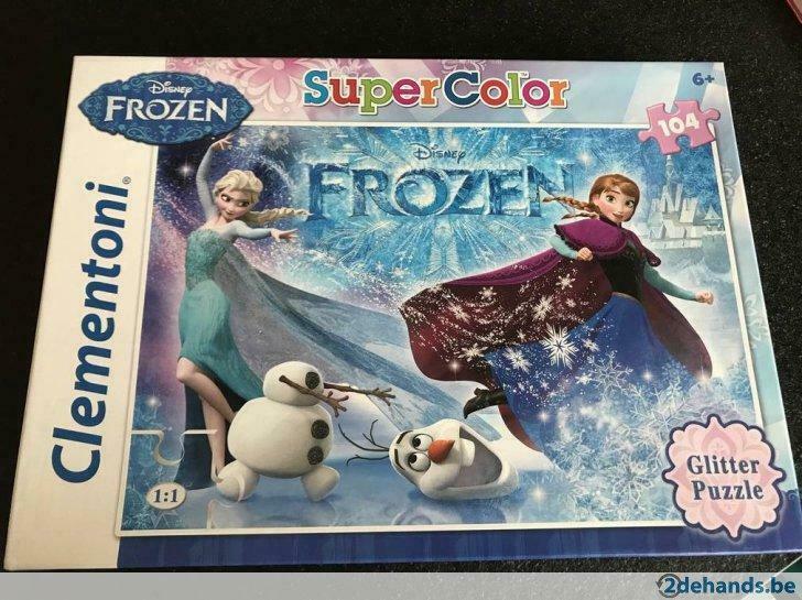 Glitter Puzzel Frozen, 104 stuks, Ophalen, Gebruikt