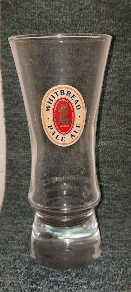 Prachtige schitterende originele oude WHITBREAD Pale Ale gla, Enlèvement, Comme neuf, Verre ou Verres, Autres marques