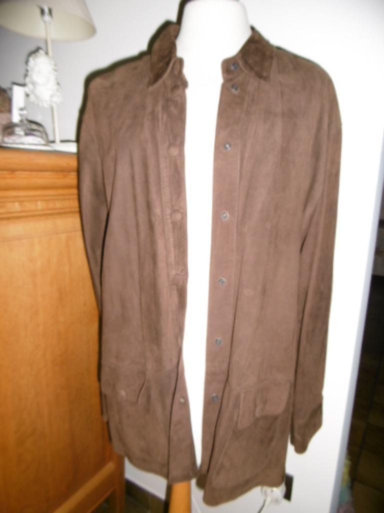 Bruine lederen lange dames jas, Xl, Delago, Enlèvement ou Envoi, Neuf