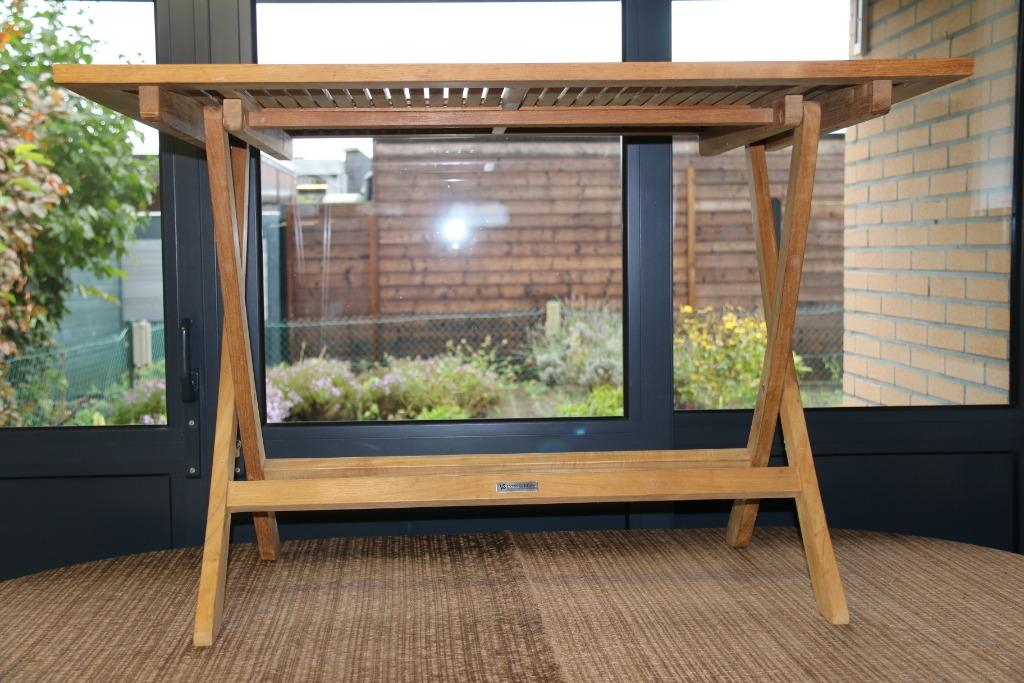 Vouwtafel, Ophalen, 100 tot 150 cm, Teakhout, 50 tot 100 cm