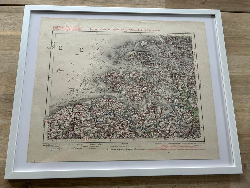 Oude deelkaart / wegenkaart, Ophalen, Zo goed als nieuw