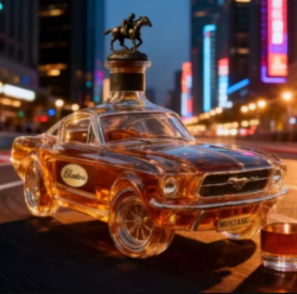 Prachtige glazen Whisky karaf Sportwagen (320ml), Enlèvement ou Envoi, Neuf, Autres types