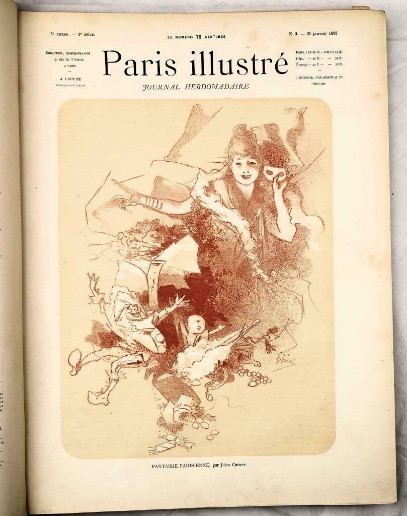 Paris Illustré 1888 Belle Epoque Cheret Zouave etc., Enlèvement ou Envoi