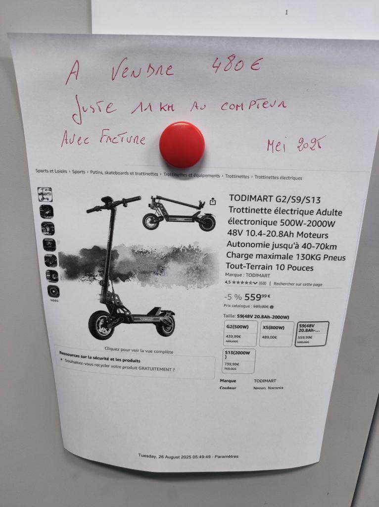 trottinette double emploi juste fait 11 km comme neuve, Enlèvement, Comme neuf, Autres types