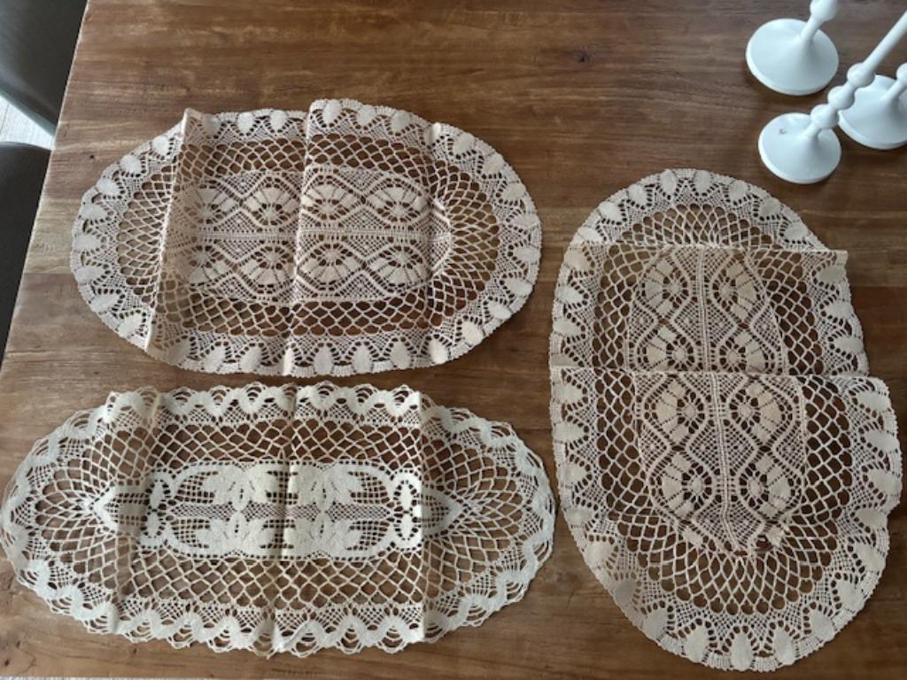 3 chiffons décoratifs, Enlèvement ou Envoi, Utilisé, Ovale, Intérieur