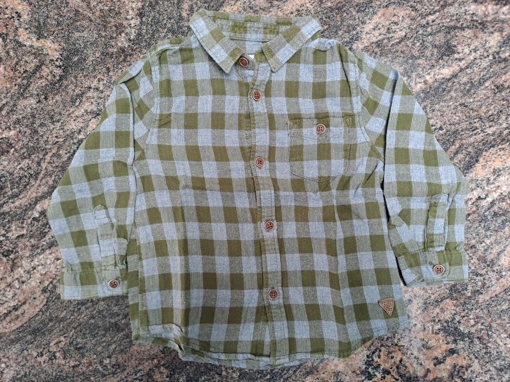 Chemise à manches longues à carreaux vert gris t 92, Enfants & Bébés, Vêtements enfant | Taille 92, Garçon, Enlèvement ou Envoi