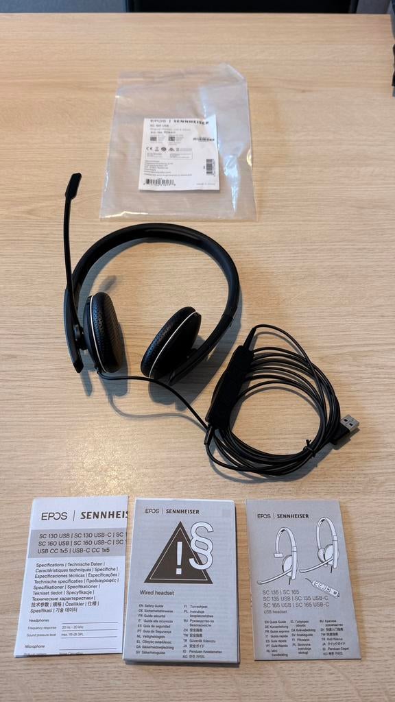 Sennheiser SC 165 USB, Sennheiser, On-ear, Ophalen of Verzenden, Zo goed als nieuw