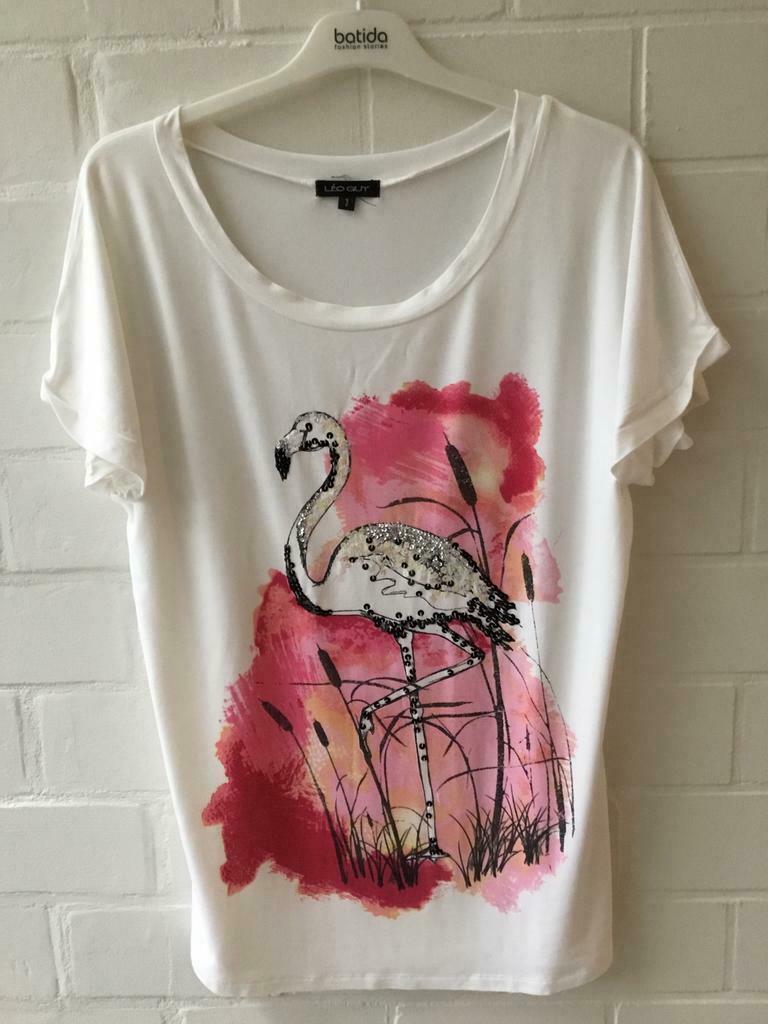 T-shirt LEO GUY, Kleding | Dames, Leo Guy, Ophalen of Verzenden, Zo goed als nieuw, Wit