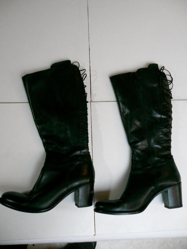 Botte haute noire Vero Cuoio pointure 40, Enlèvement ou Envoi, Comme neuf, Bottes hautes