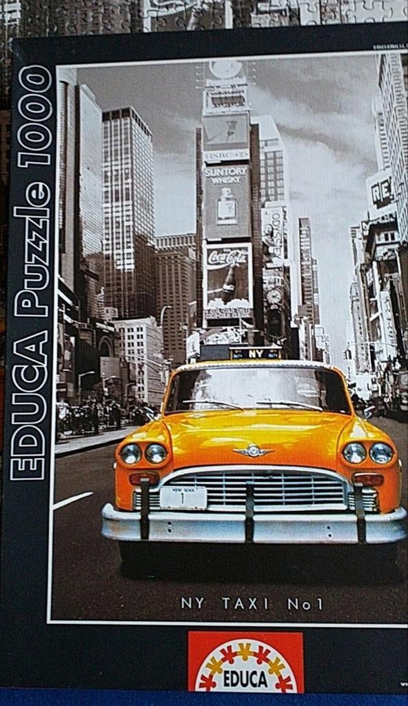 Puzzel NY Taxi No. 1 - 1000 stukjes - Educa, Ophalen of Verzenden, 500 t/m 1500 stukjes, Zo goed als nieuw, Legpuzzel