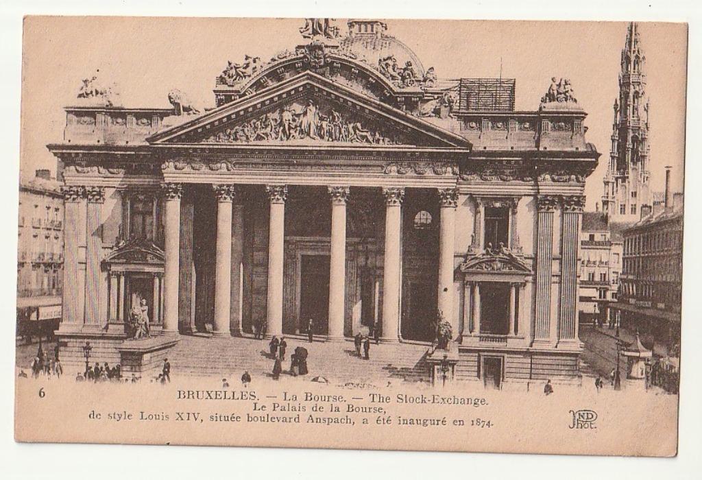 Bruxelles La Bourse - animée, Envoi, Affranchie, Bruxelles (Capitale)