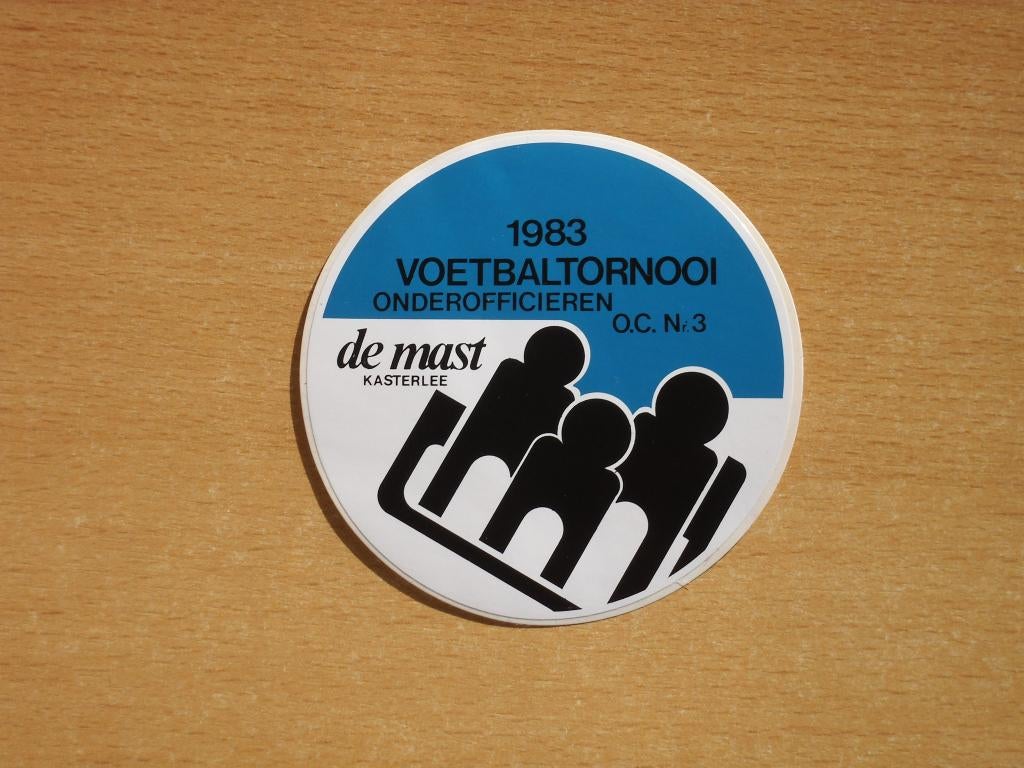 1983 Voetbal tornooi onderofficieren De Mast Kasterlee, Ophalen of Verzenden, Nieuw, Sport