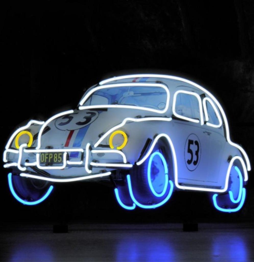 Herbie 53 neon en veel andere leuke USA decoratie neons film, Ophalen of Verzenden, Nieuw, Lichtbak of (neon) lamp