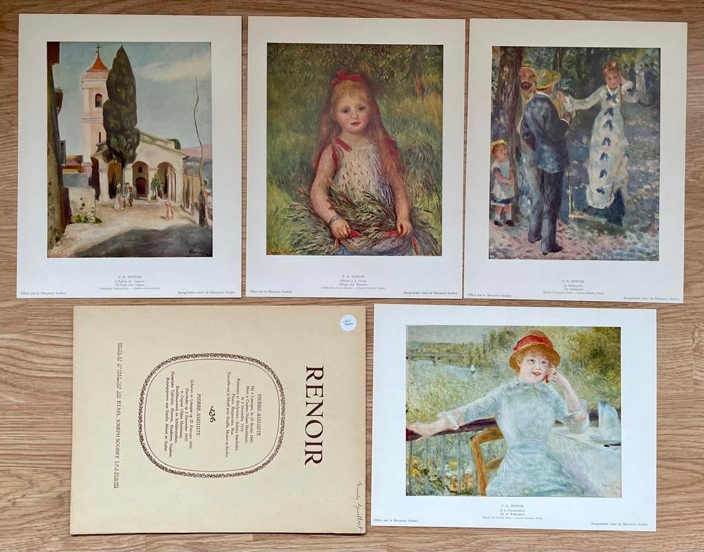 Renoir - Farde A4 - 4 tirages couleurs - très bon état, Enlèvement ou Envoi