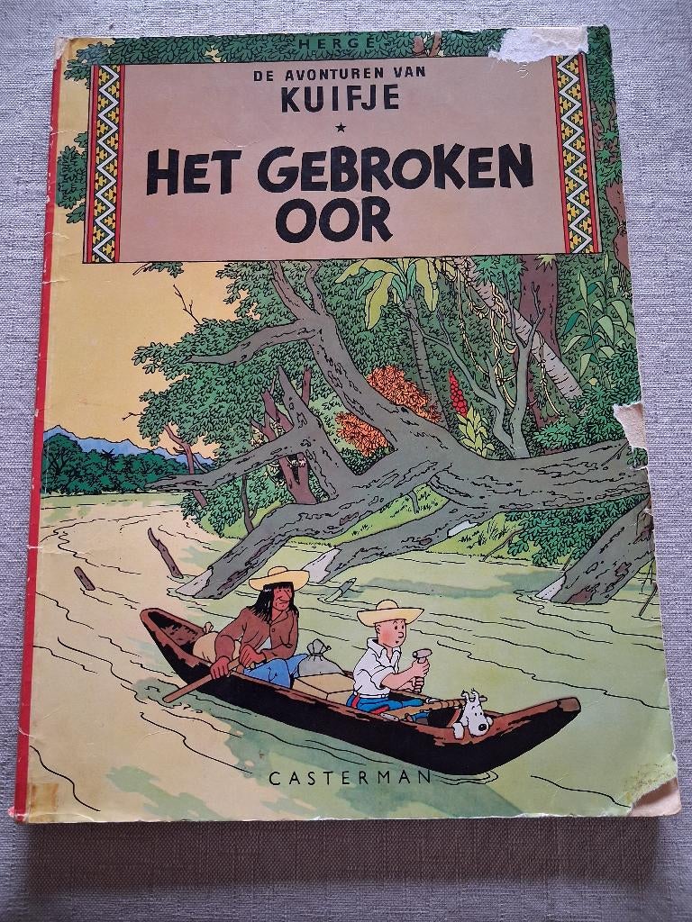 Het Gebroken Oor - de avonturen van Kuifje - Hergé, Boeken, Stripverhalen, Gelezen, Eén stripboek, Ophalen of Verzenden, Hergé