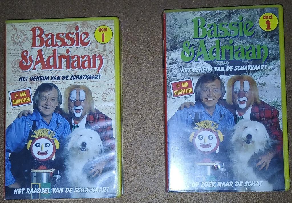Bassie & Adriaan vhs, Cd's en Dvd's, VHS | Kinderen en Jeugd, Gebruikt, Kinderprogramma's en -films, Overige typen, Alle leeftijden