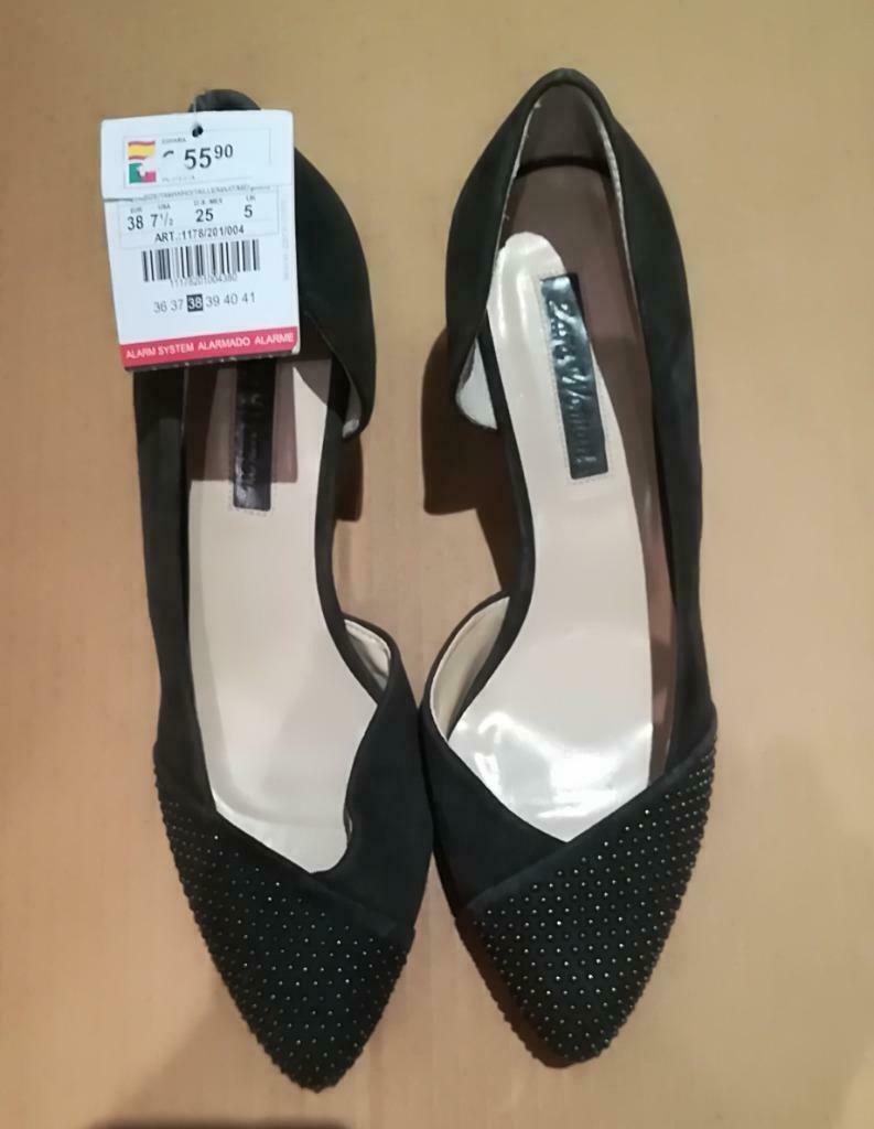 935 * ZARA - prachtige grijze pumps met strass steentjes (ma, Pumps, Verzenden, Zara, Nieuw