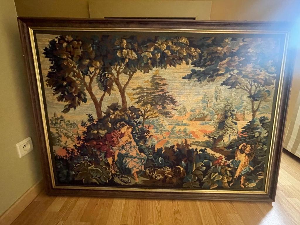 decoratie kader tapisserie handgemaakt, Antiek en Kunst, Ophalen