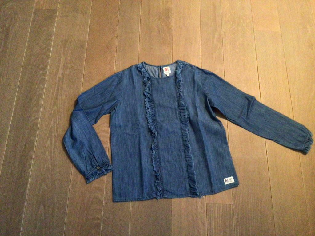 Jeans hemd american outfitters maat 14 jaar, Zo goed als nieuw, Shirt of Longsleeve, Verzenden, Meisje