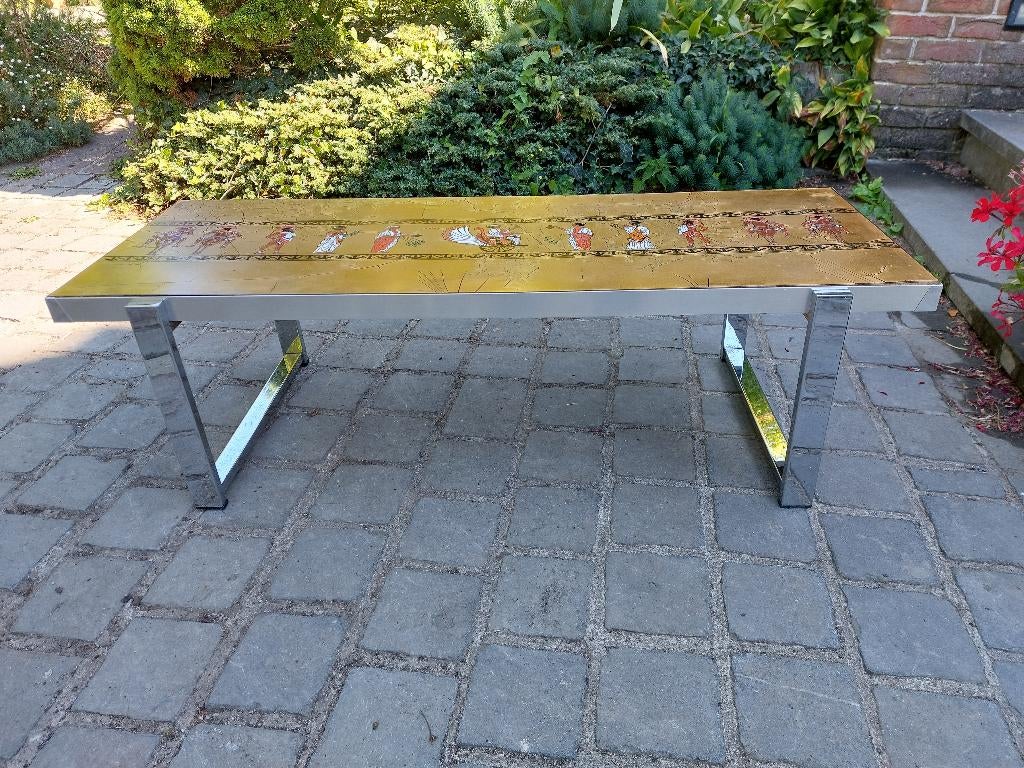 Table basse contemporain signé De Nisco, Enlèvement