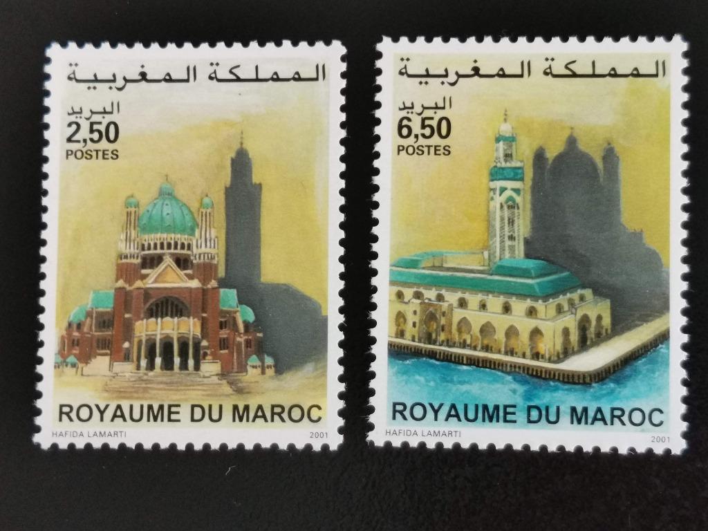 Marokko 2001 - religieuse gebouwen in België en Marokko, Postzegels en Munten, Ophalen of Verzenden, Marokko, Postfris