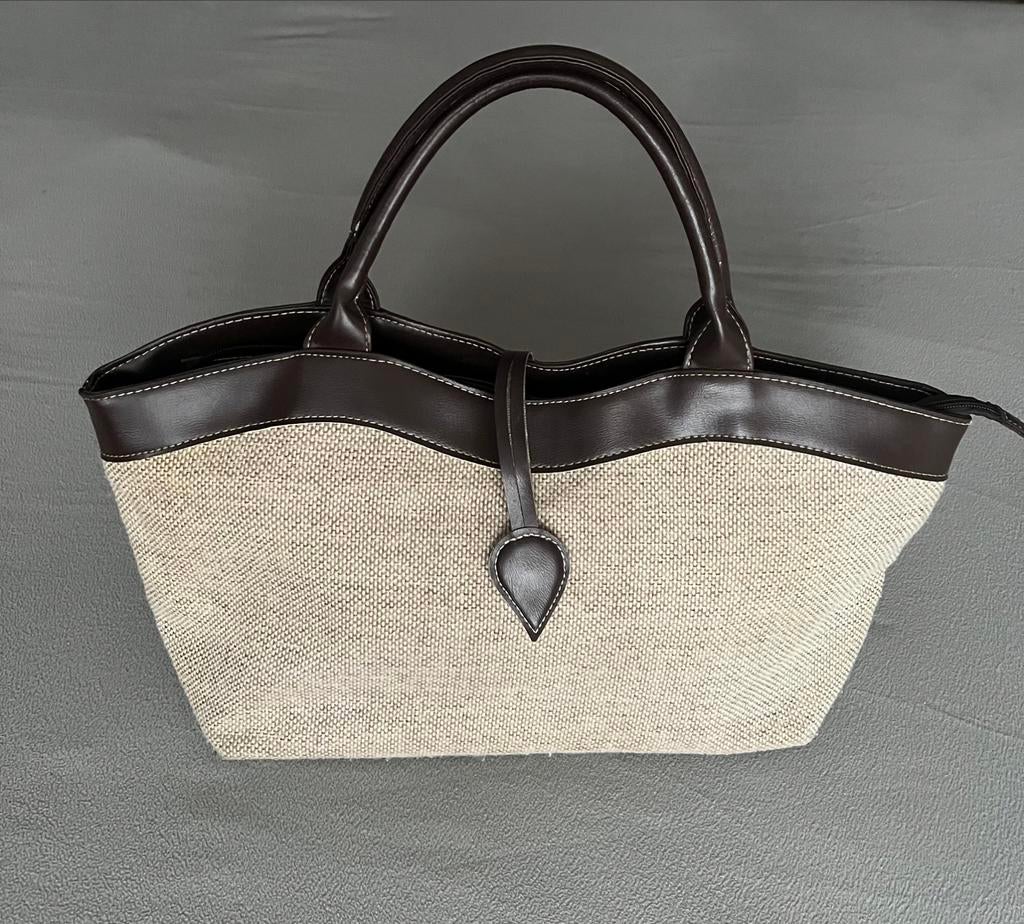 Sac à main en jute, Enlèvement ou Envoi, Comme neuf, Sac à main
