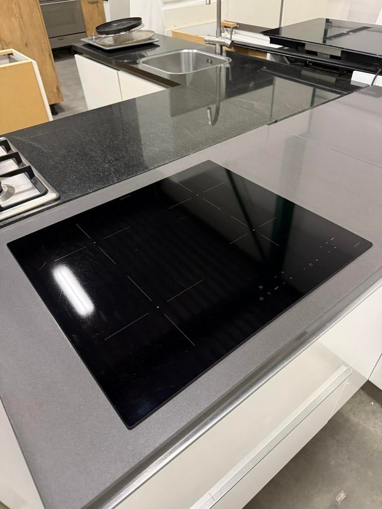 Cuisine d'angle moderne blanche brillante appareils démontés, Enlèvement ou Envoi, Composite, Brillant ou Laqué, Blanc