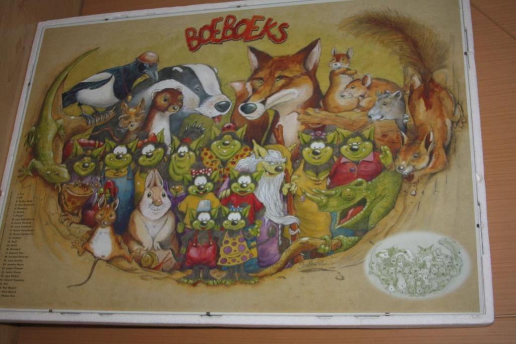 Boeboeks poster 70x50 cm als nieuw, Enlèvement ou Envoi, Comme neuf, Décoration murale