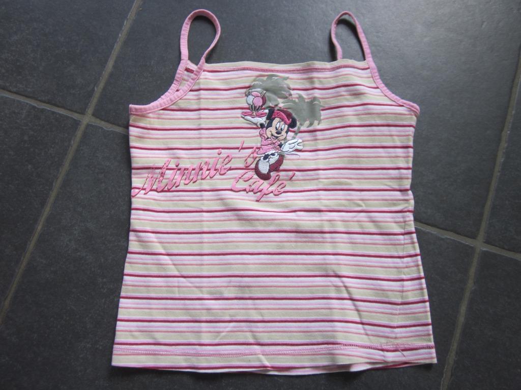 roos-beige-bordeaux topje van Minnie mouse van Disney, Enfants & Bébés, Vêtements enfant | Taille 128, Disney, Enlèvement ou Envoi
