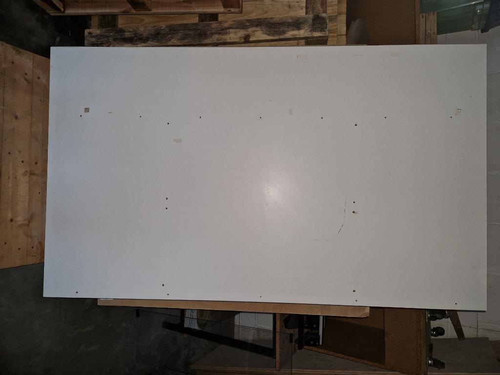 wit blad van tekentafel zonder poten, Huis en Inrichting, Tafels | Eettafels, Ophalen, Overige materialen, Gebruikt, 100 tot 150 cm
