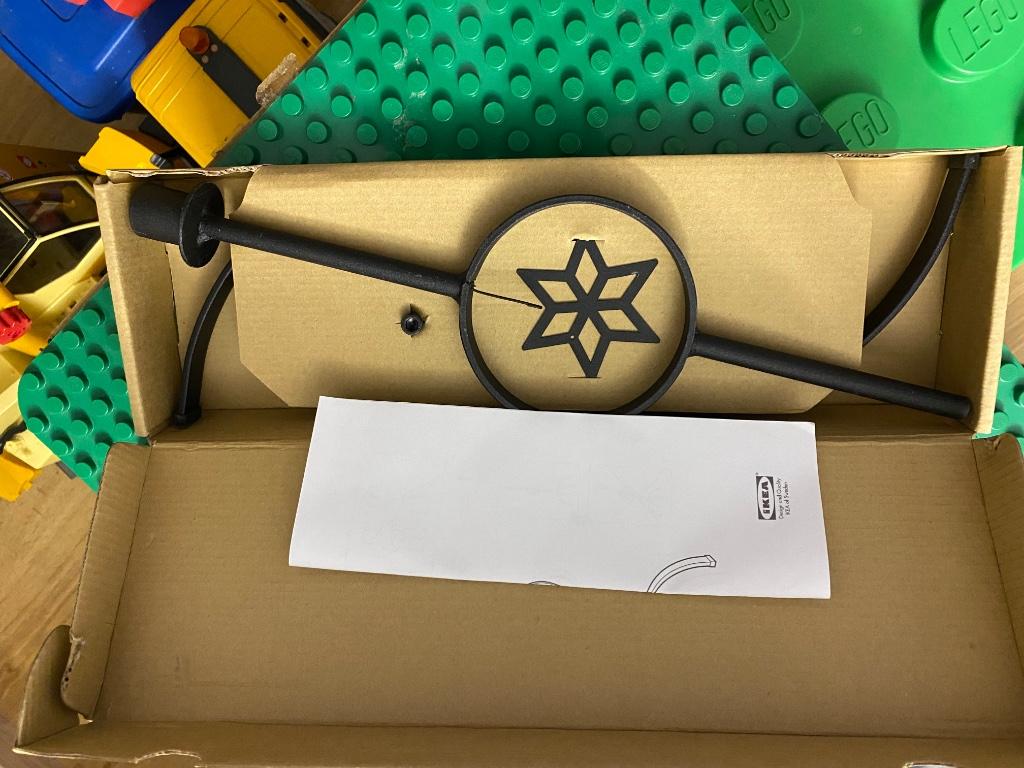 IKEA Isig kaarsenhouder, Ophalen, Zwart, Nieuw, Metaal