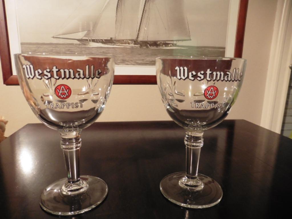 Westmalle trappist glazen, Verzamelen, Ophalen of Verzenden, Zo goed als nieuw, Bierglas