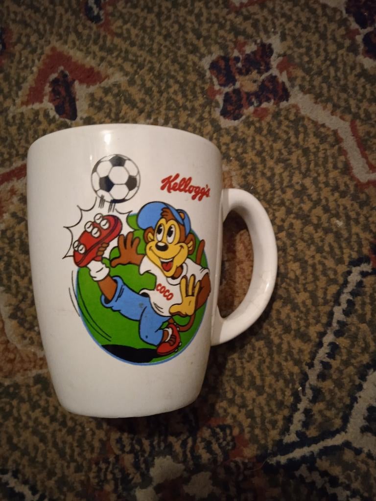 Vintage mok van Kellogg, meer dan 40 jaar oud, Verzamelen, Ophalen of Verzenden, Zo goed als nieuw