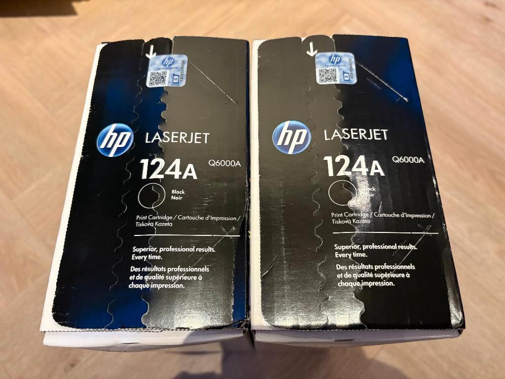 2 x toners HP Q6000A (HP 124A) zwart HP 1600/2600/CM1015mfp, Ophalen of Verzenden, Nieuw, Toner, HP ORIGINAL
