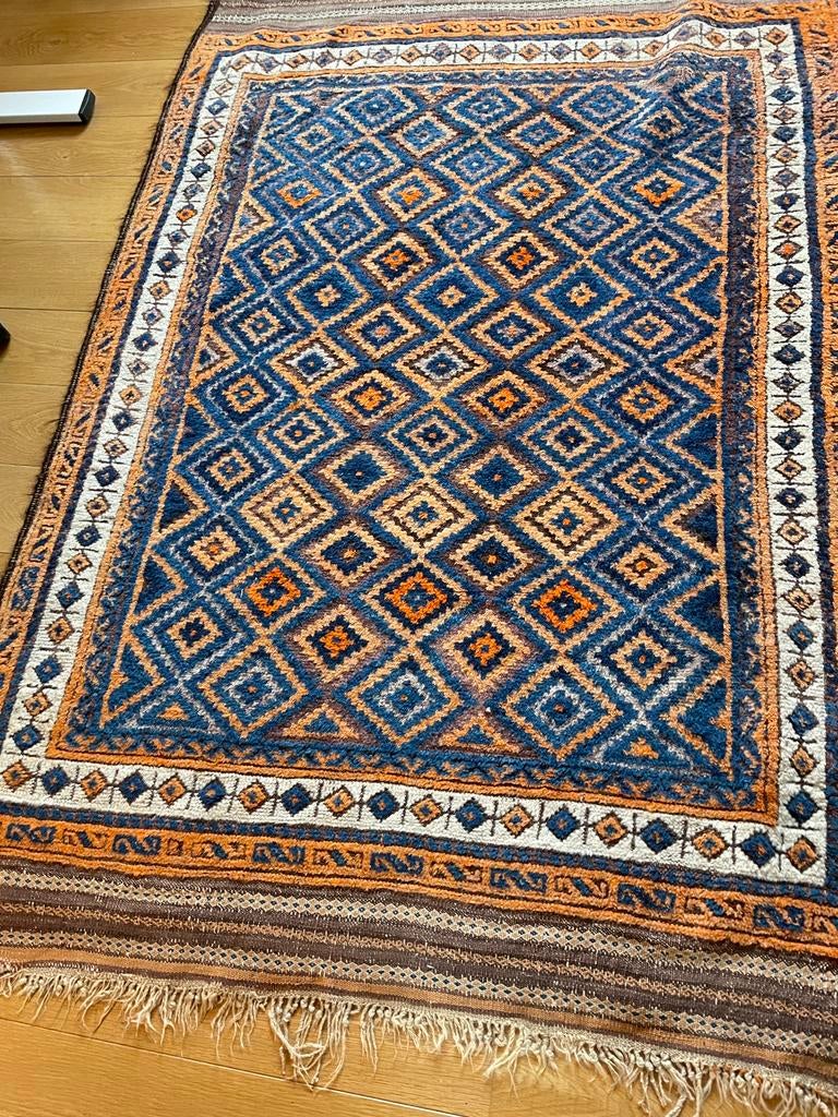 Tapis Kilim, 150 à 200 cm, Kelim tapijt met tribal patroon, Autres couleurs, Enlèvement